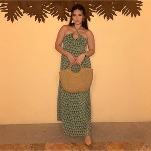 Green maxi dress